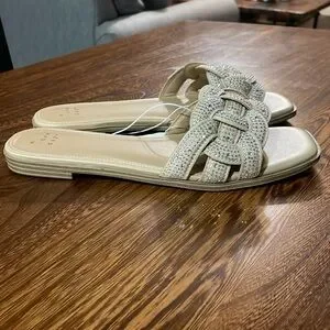 a new day Shoes New Womens Maggie Rhinestone Flat Sandals A